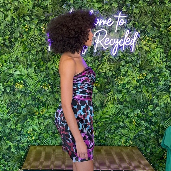 Cache Multi Color Cheetah Print Midi Dress - Picture 9 of 11